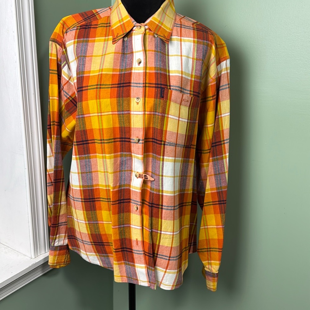 Vintage red Lodge, button-down shirt 2X